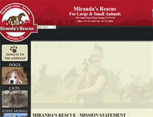Tablet Screenshot of mirandasrescue.org